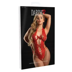 DARING Intimates Body Dentelle OPENCROTCH Rouge Passion